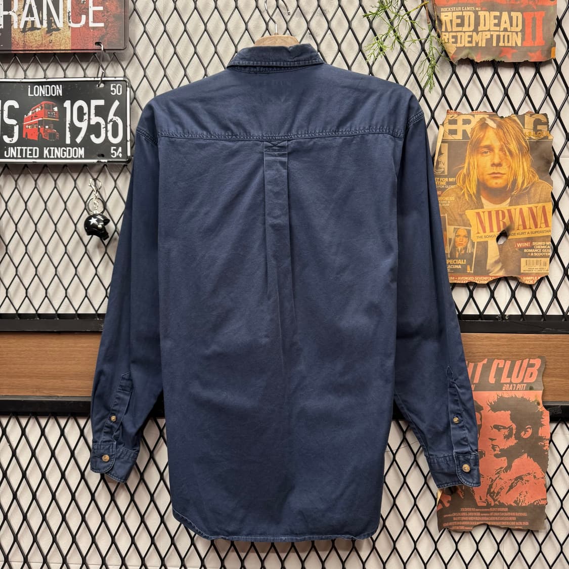 00s 리바이스 포 진스 워크 셔츠 전면 원포켓 포인트 네이비 상품이미지2
