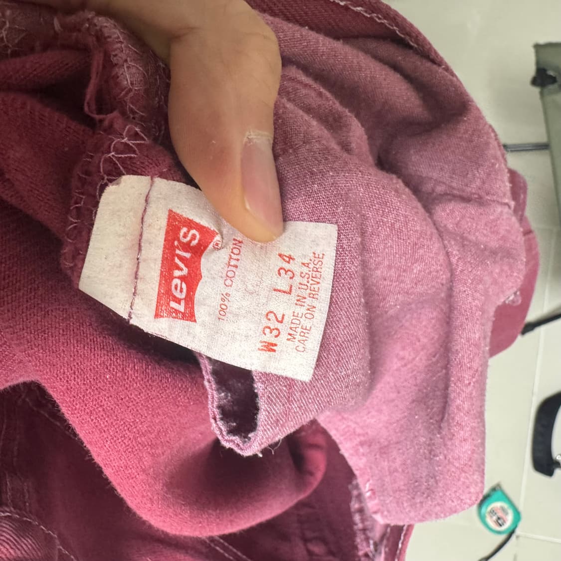 리바이스 501 usa 레드32/34 상품이미지3