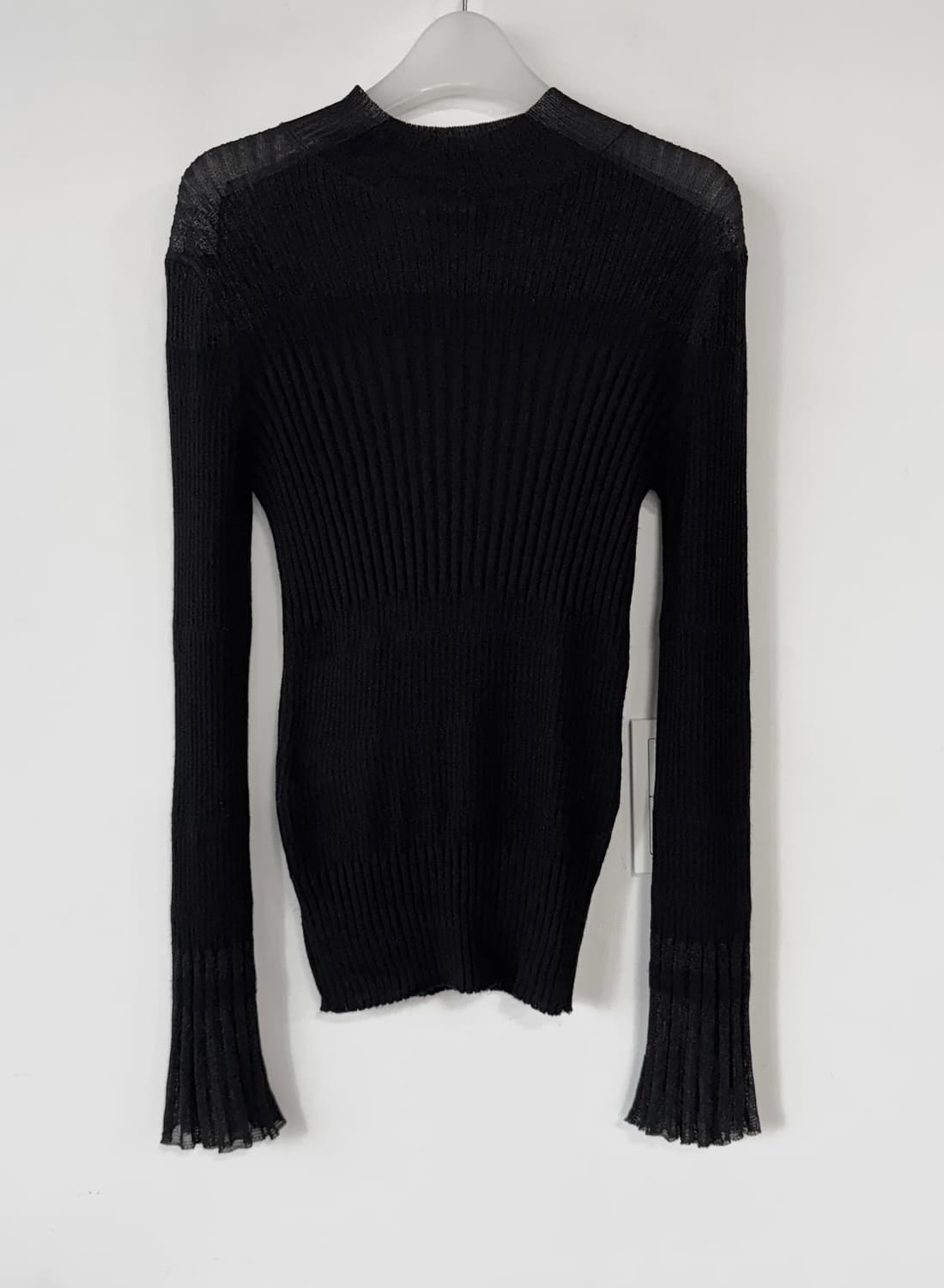 타임 텍스처 블록 모크넥 골지 니트 상품이미지1