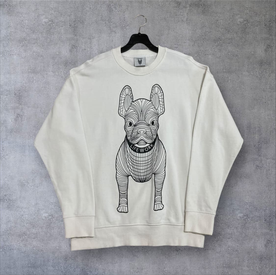 라이프워크 빅로고 화이트 맨투맨 상품이미지1