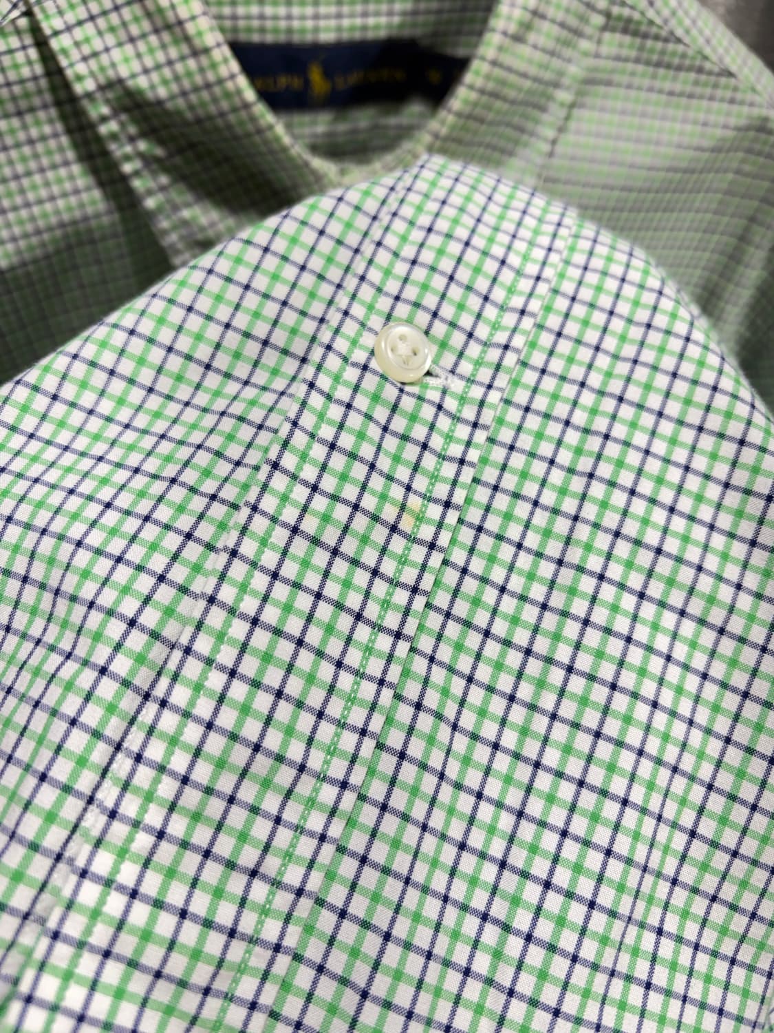 L 폴로랄프로렌 블루포니 그린 체크셔츠 상품이미지8