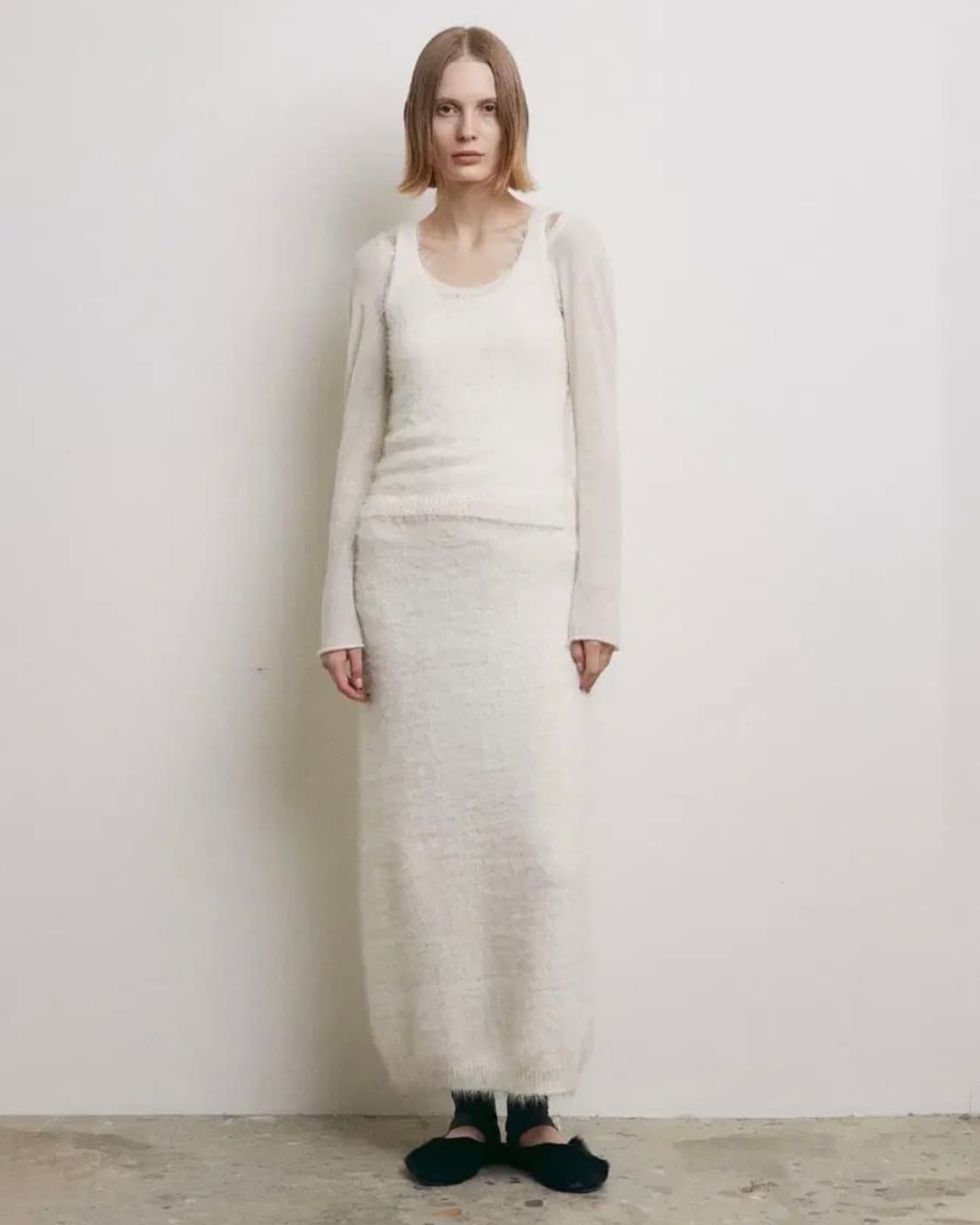 로우타이드 헤어리 니트 set 상품이미지1