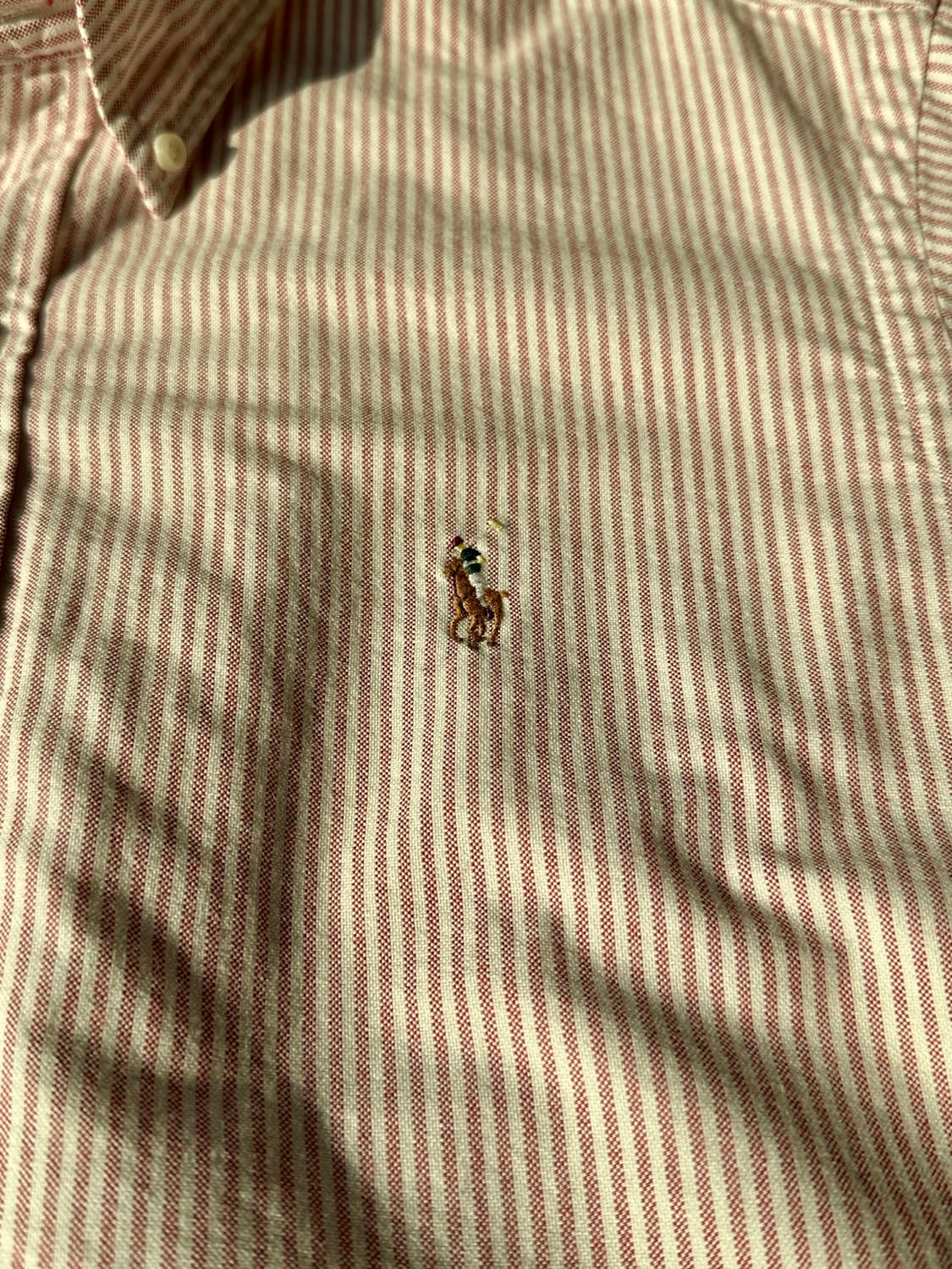 폴로 랄프로렌 핑크 스트라이프 옥스포드 버튼다운 셔츠 M 상품이미지4