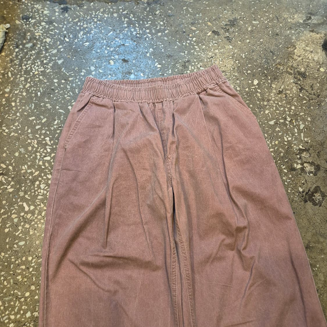 32~34인치 피그먼트워싱 면 와이드핏 밴딩팬츠 상품이미지6