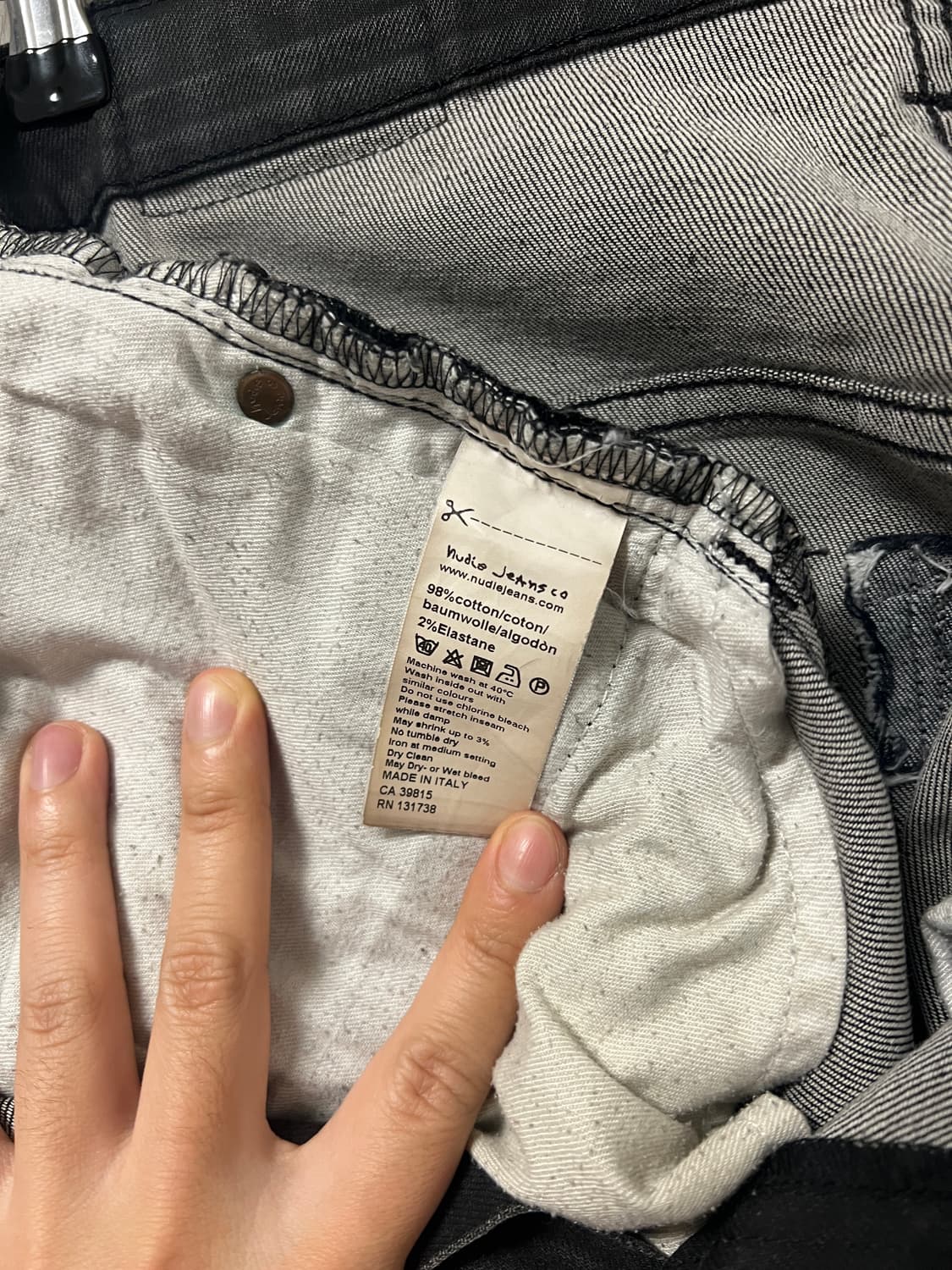 누디진 블랙 W32 L34 상품이미지6