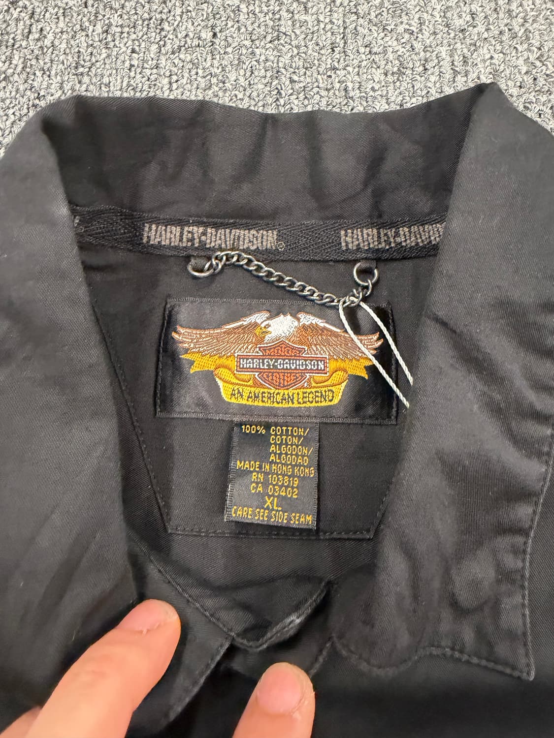 XL) 할리데이비슨 빈티지 체인 프린팅 반팔셔츠 상품이미지4