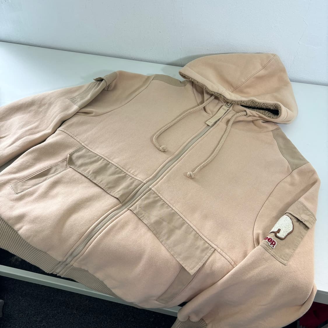 105 XL 지프 라이트베이지 후드집업자켓 상품이미지2