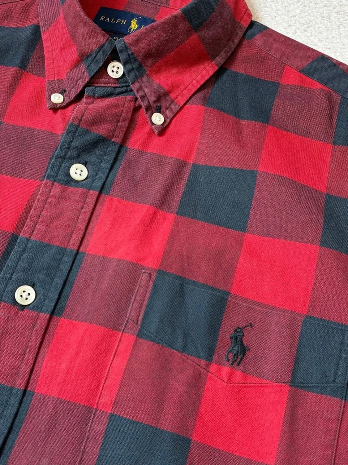 폴로 랄프로렌 깅엄 체크 로고 옥스퍼드 셔츠 PN7240 상품이미지3