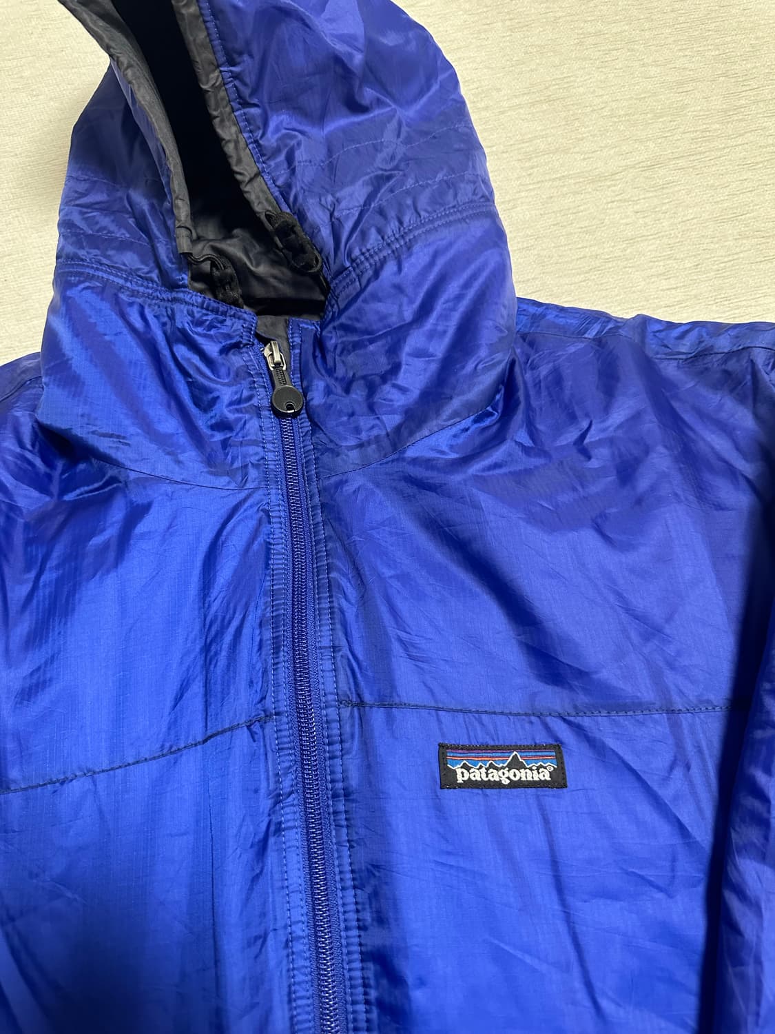 (L)00s 파타고니아 빈티지 퍼프볼 후드 패딩 블루 상품이미지2