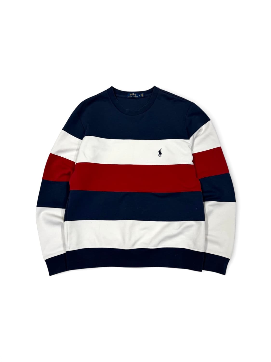 폴로 랄프로렌 스트라이프 배색 스웻셔츠 상품이미지1