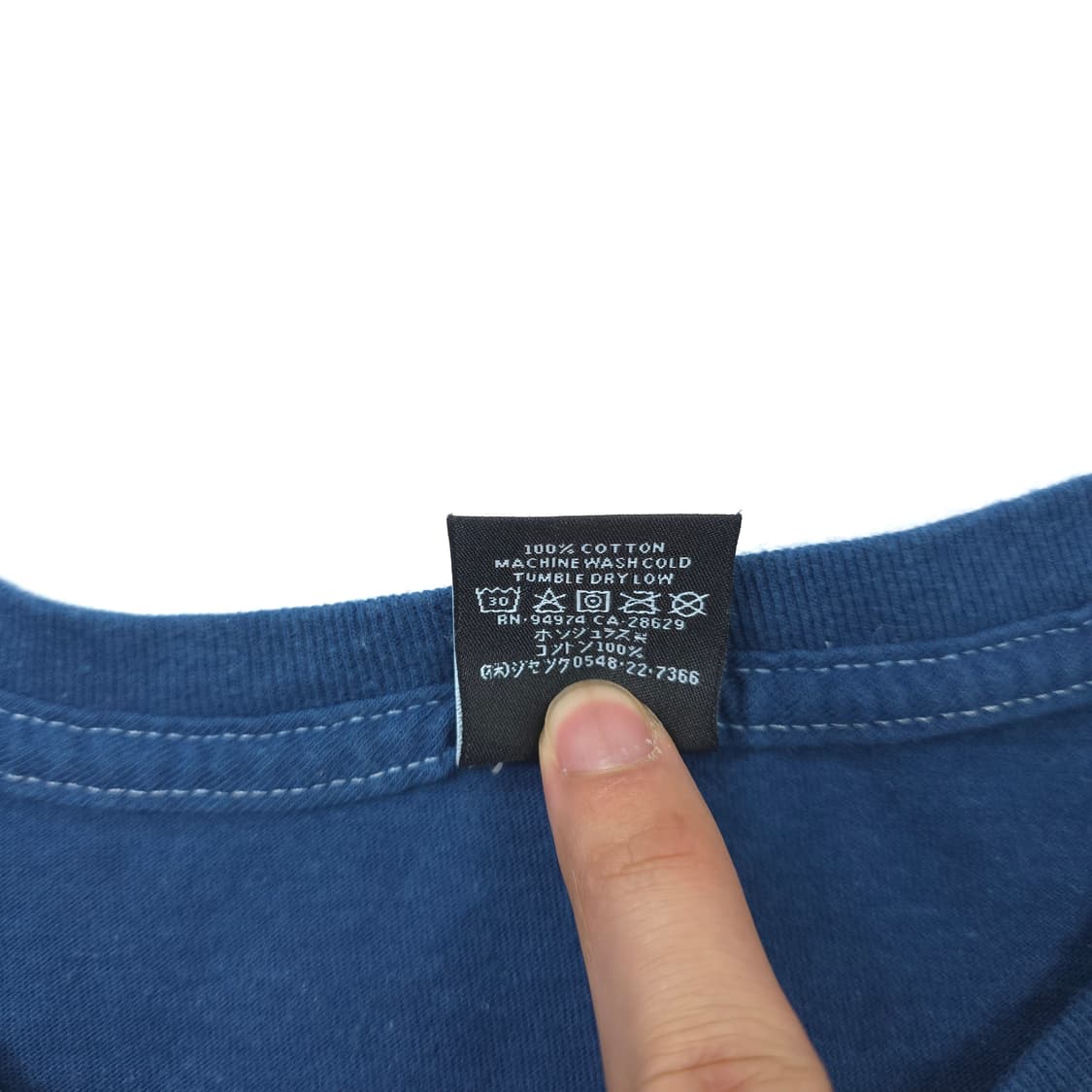 스투시 피그먼트다이 코튼티셔츠 네이비 (M) 상품이미지5