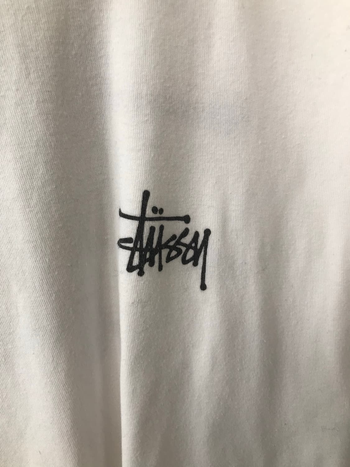 스투시 스탁로고 화이트 반팔 티셔츠 상품이미지5