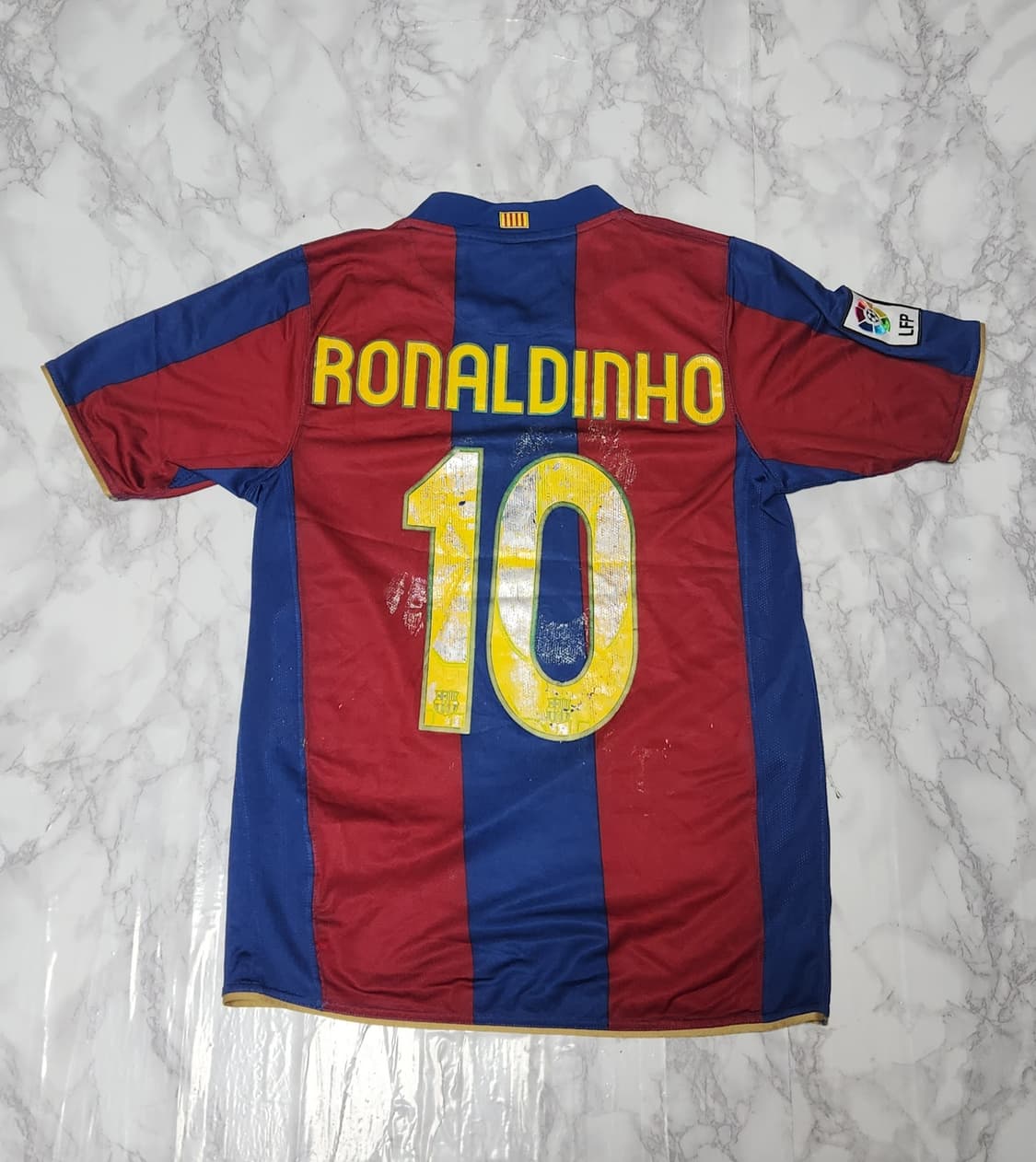 나이키 바르셀로나 07-08 50주년 홈 유니폼 반팔 NO.10
 상품이미지3