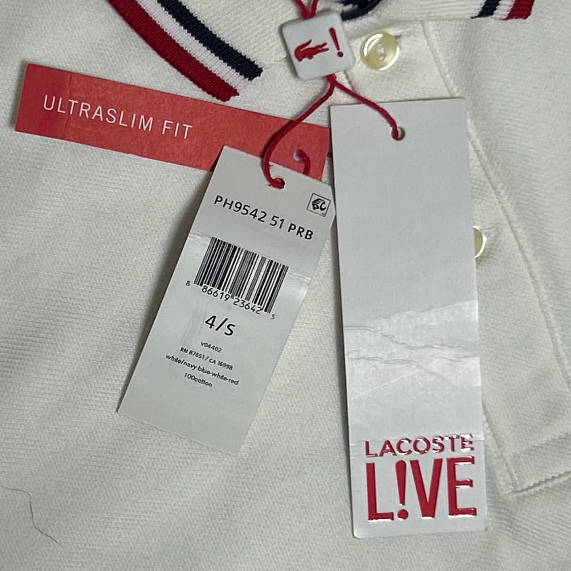 🫶🏻 라코스테 화이트 카라 반팔티 🫶🏻 상품이미지5