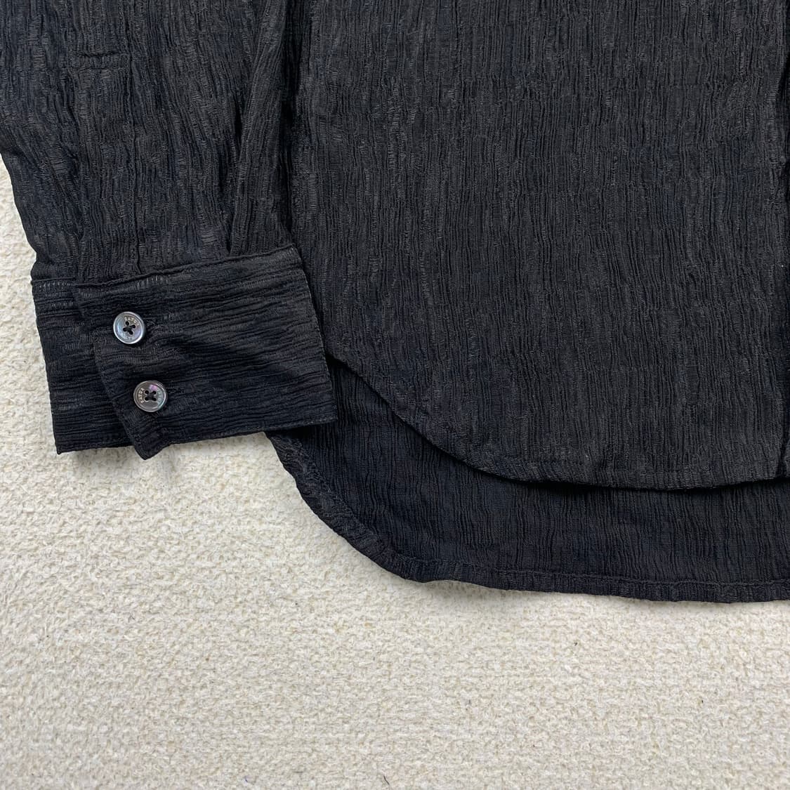 23SS 세터 레이온 크링클 오가닉 셔츠 블랙 상품이미지5