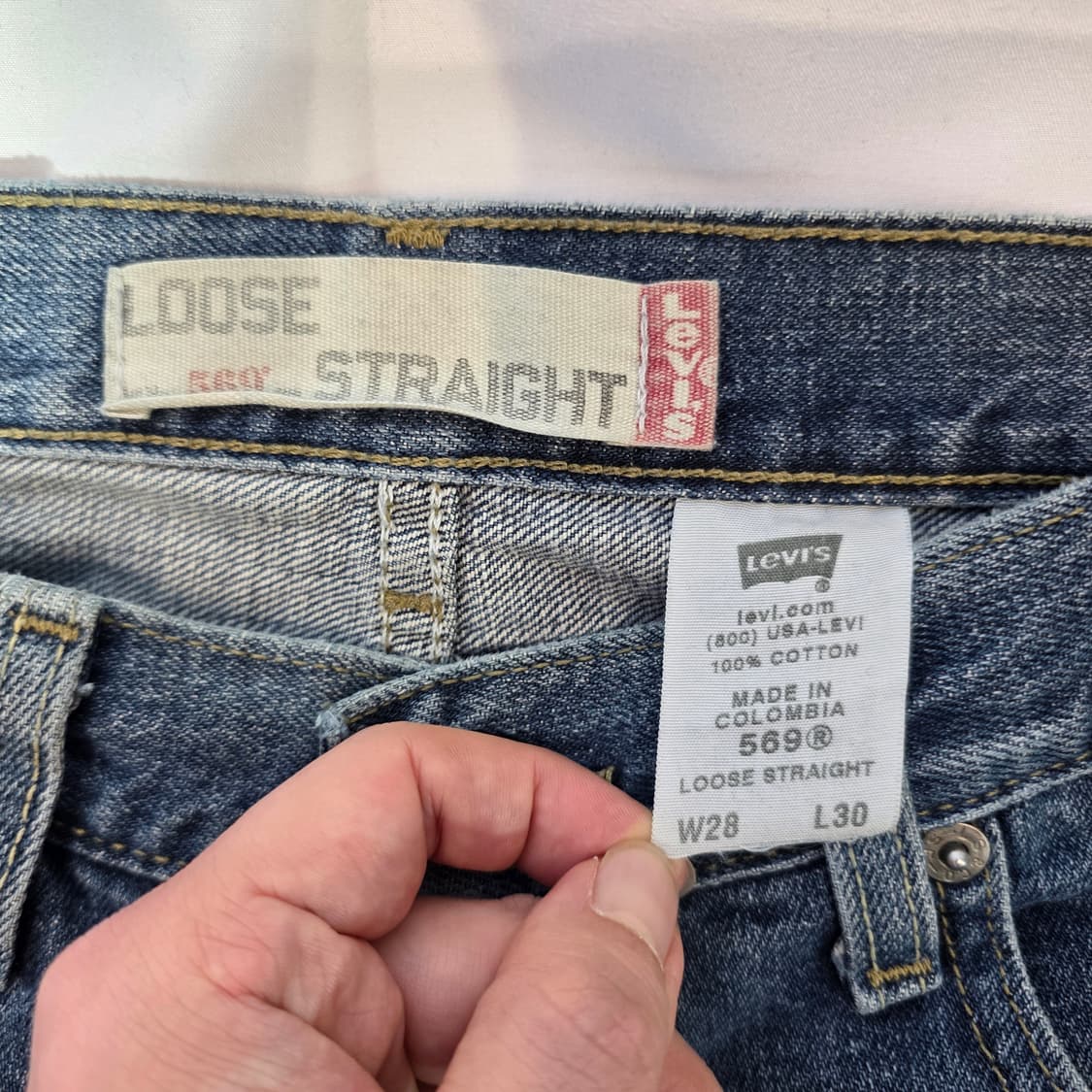 [W28L30]00s 리바이스 569 루즈스트레이트핏 데님 팬츠 상품이미지4