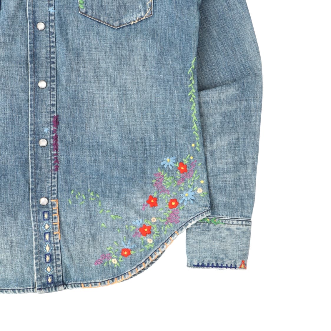 폴로 랄프로렌 웨스턴 샴브레이 데님 셔츠 상품이미지4