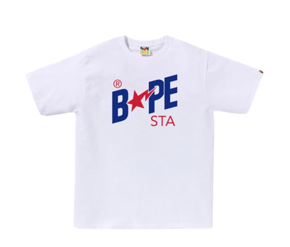 미개봉 새상품 [L] 베이프 컬러 베이프 스타 티셔츠 화이트 판매 상품이미지1