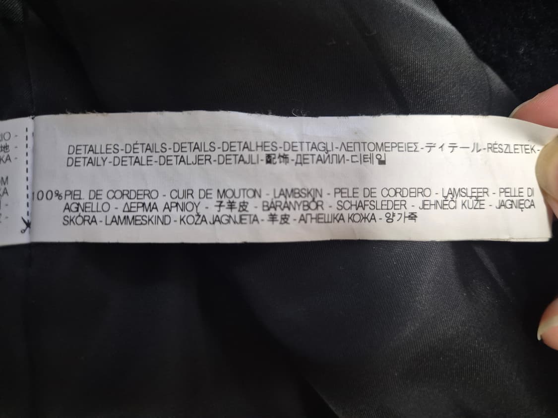 자라 블랙택 남성 무스탕 가죽 자켓 상품이미지5