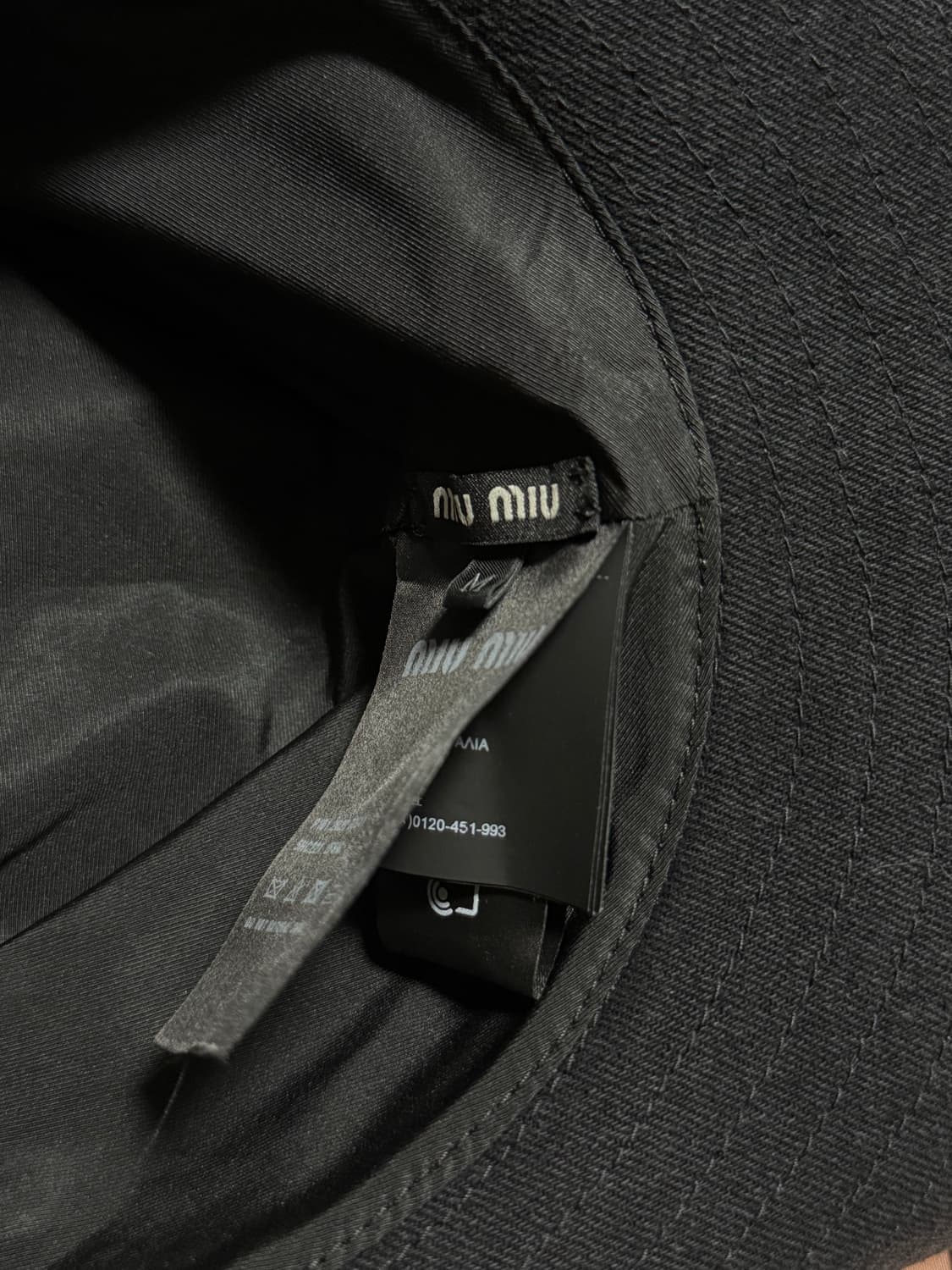 [M] 미우미우 카우보이햇 블랙 상품이미지3