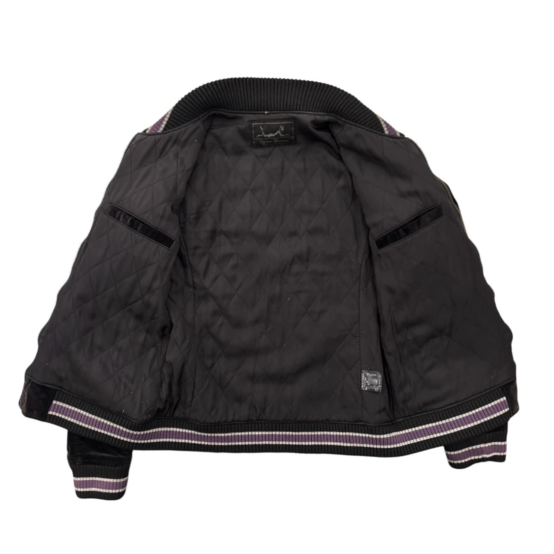 히스테릭글래머 벨벳 수베니어 자켓 블랙 상품이미지3