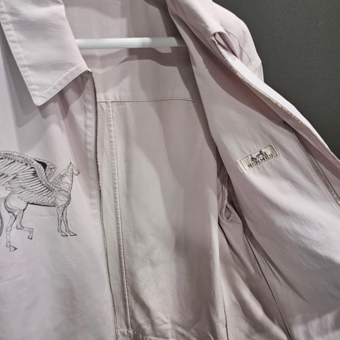 에르메스 페가수스 레더 패치 쇼라인 셔츠자켓 상품이미지5
