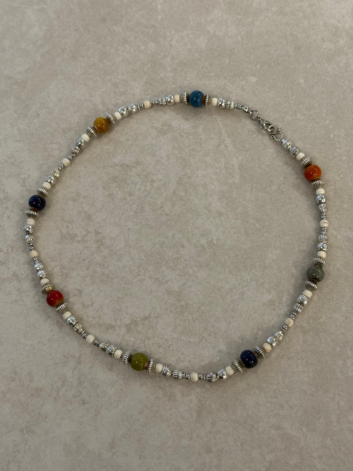 도자기 비즈 합금 목걸이 상품이미지1