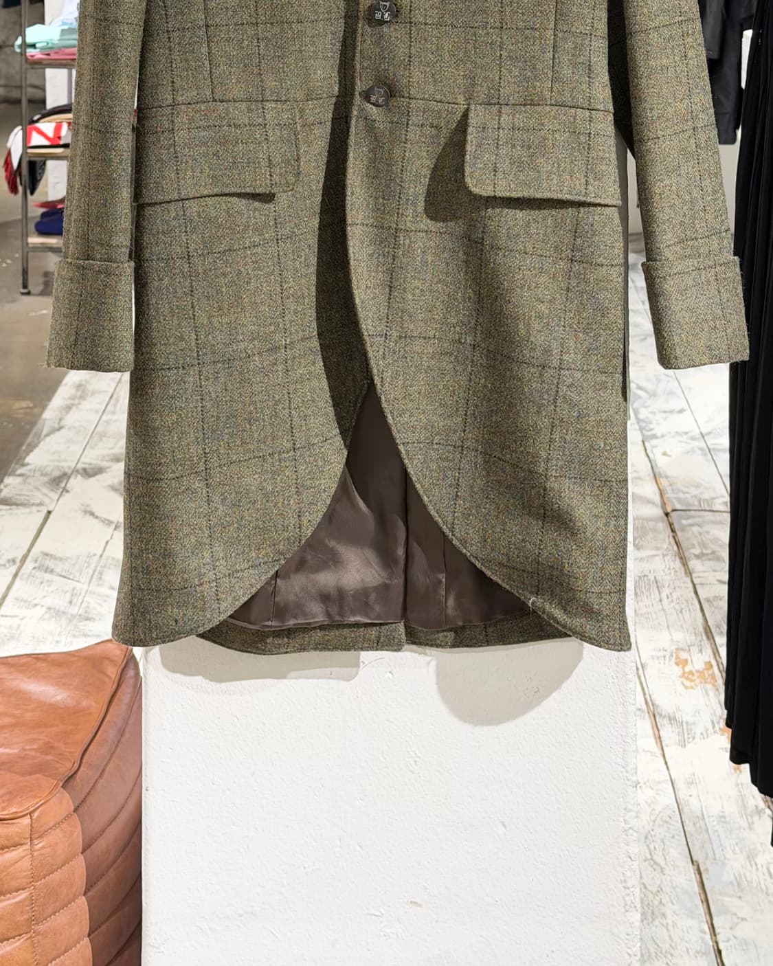 랄프로렌 그린 울 트위드 테일러드 코트 상품이미지5