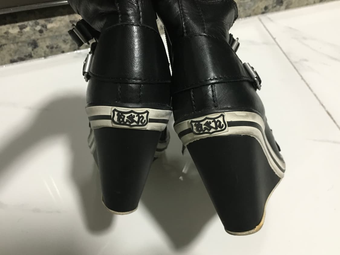 ASH 아쉬 레더 블랙 힐 스니커즈 37 상품이미지5