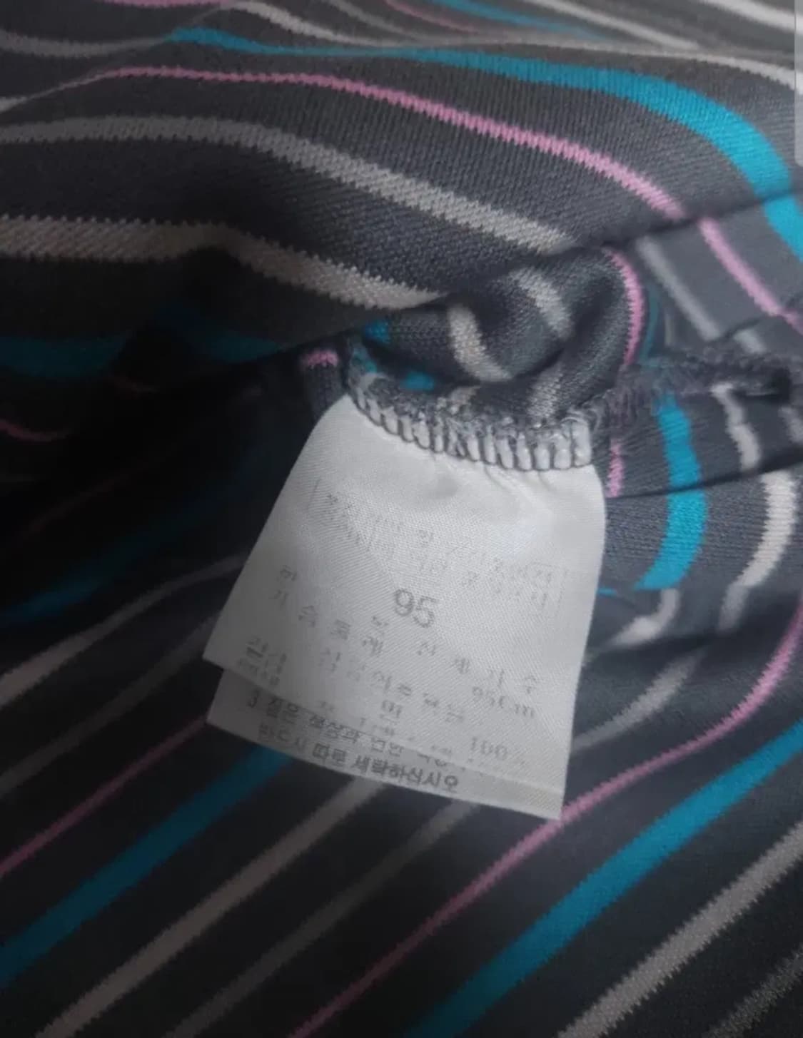 빈폴 스트라이프 하프집업 긴팔티, M~L 상품이미지6