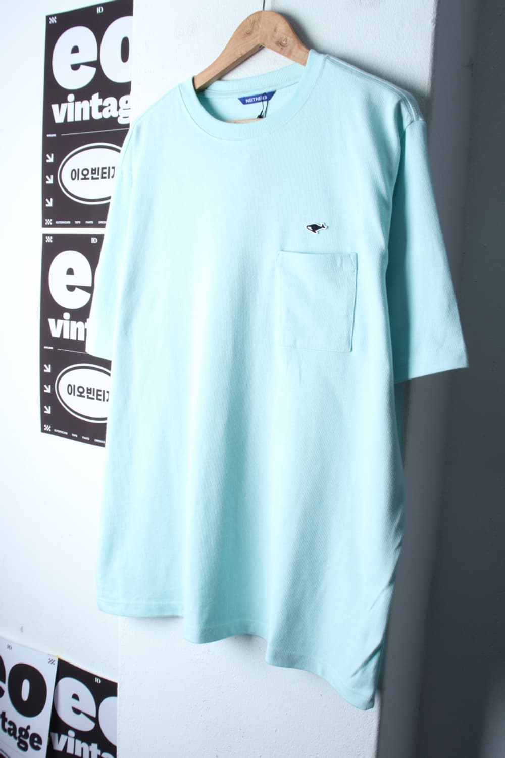 (XL-2XL) 네이더스 반팔 티셔츠 새상품 연블루 USA-H32529 상품이미지1