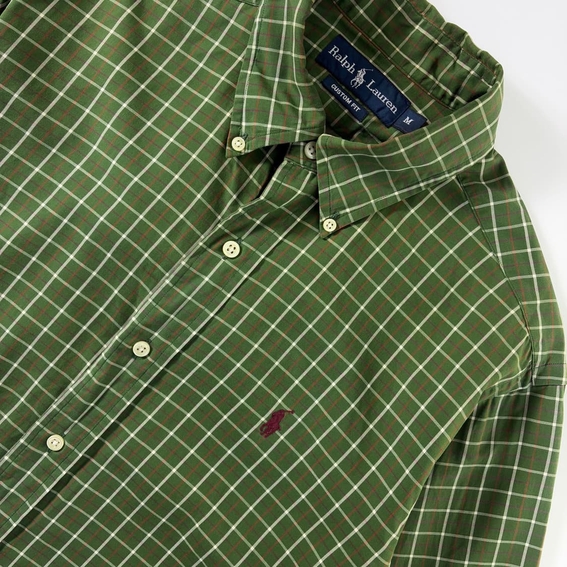 Polo  폴로 랄프로렌 자수 코튼 그린 체크셔츠 상품이미지3