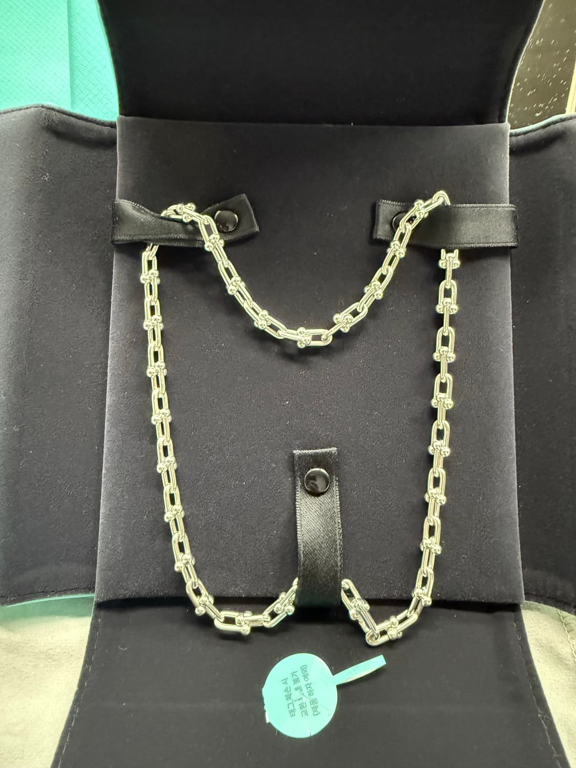 티파니앤코 하드웨어링크목걸이 스몰 실버 상품이미지6