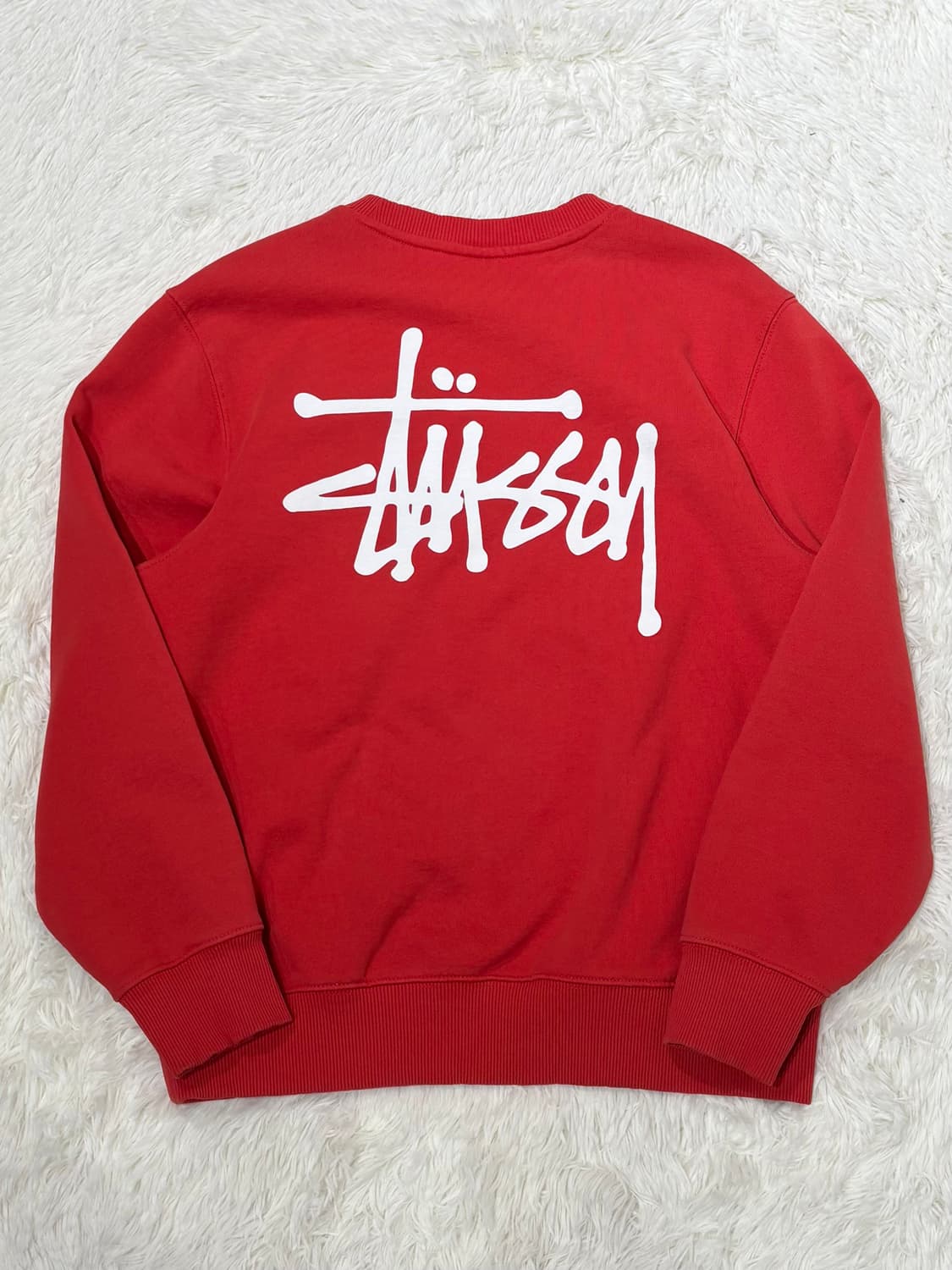 스투시 베이직 레드 빅로고 맨투맨 상품이미지6