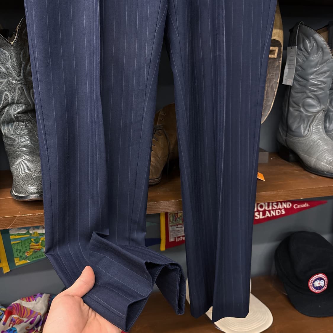 J.PREES 헤링본 스트라이프 쓰리버튼 프레피 울 수트 셋업 N618 상품이미지10