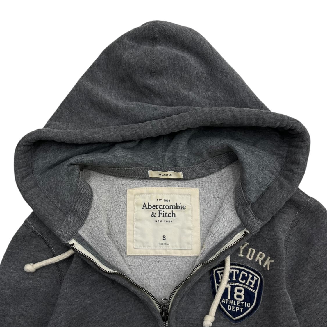 아베크롬비 패치 그레이 후드집업 S 상품이미지6