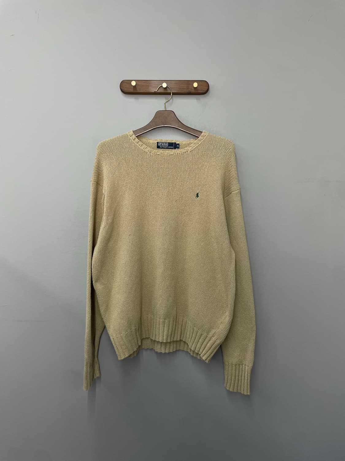 폴로 랄프로렌 베이지 라운드넥 니트 H2578 상품이미지2