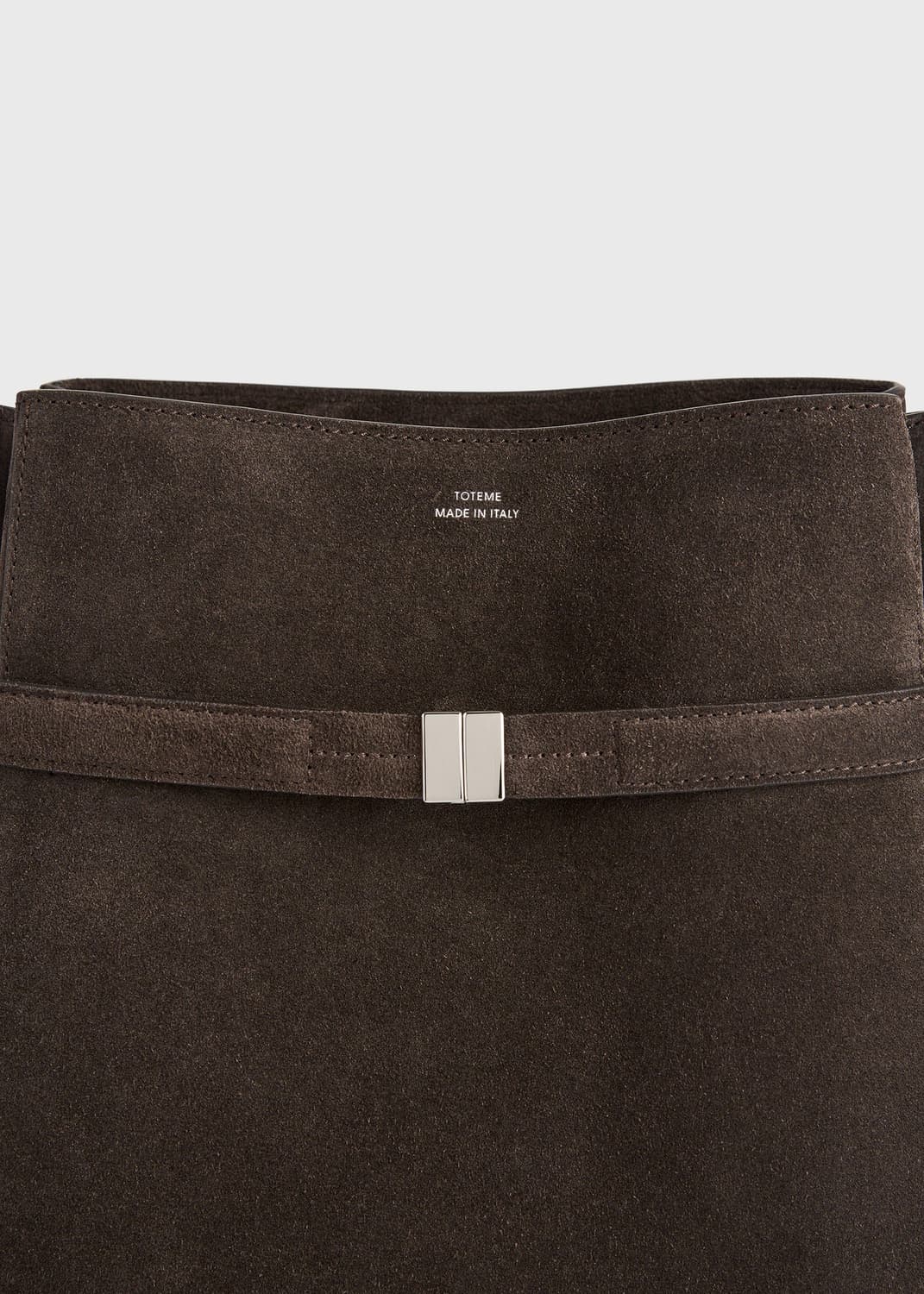 [새상품] 토템 벨티드 스웨이드 버킷 백 브라운 상품이미지4