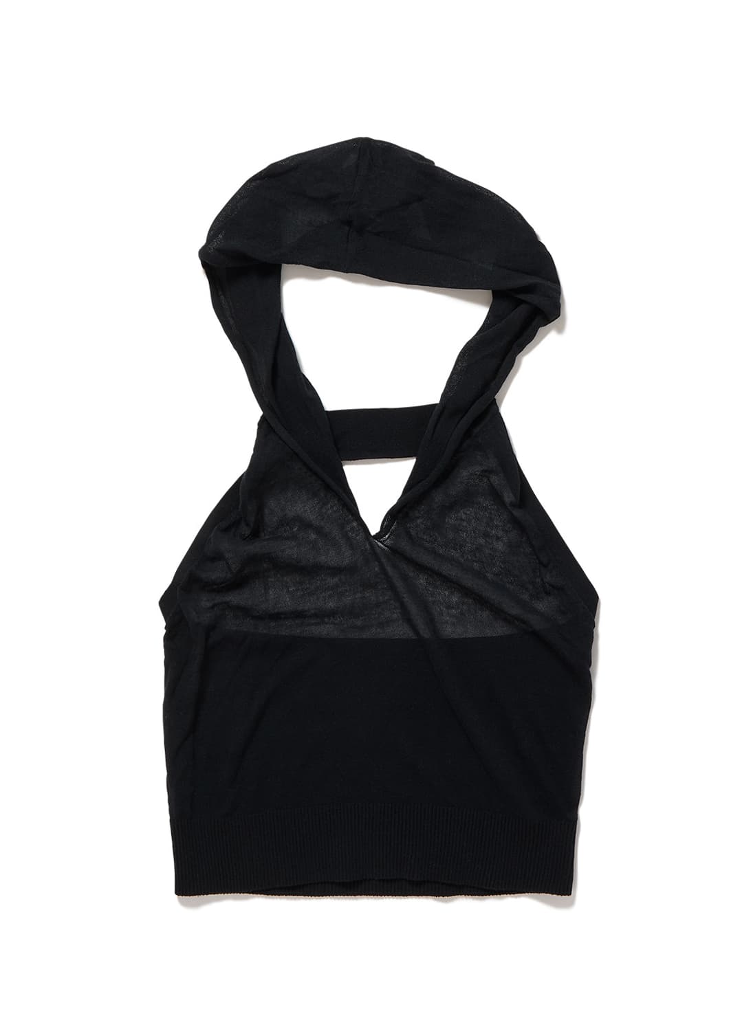 [F]퍼버즈 26ss 크롭 후드 니트/블랙 상품이미지2