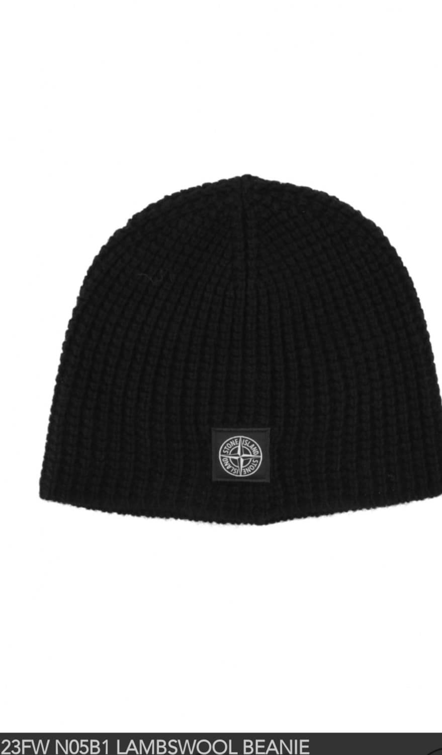 스톤아일랜드 23fw 와플니트 비니 블랙 상품이미지5