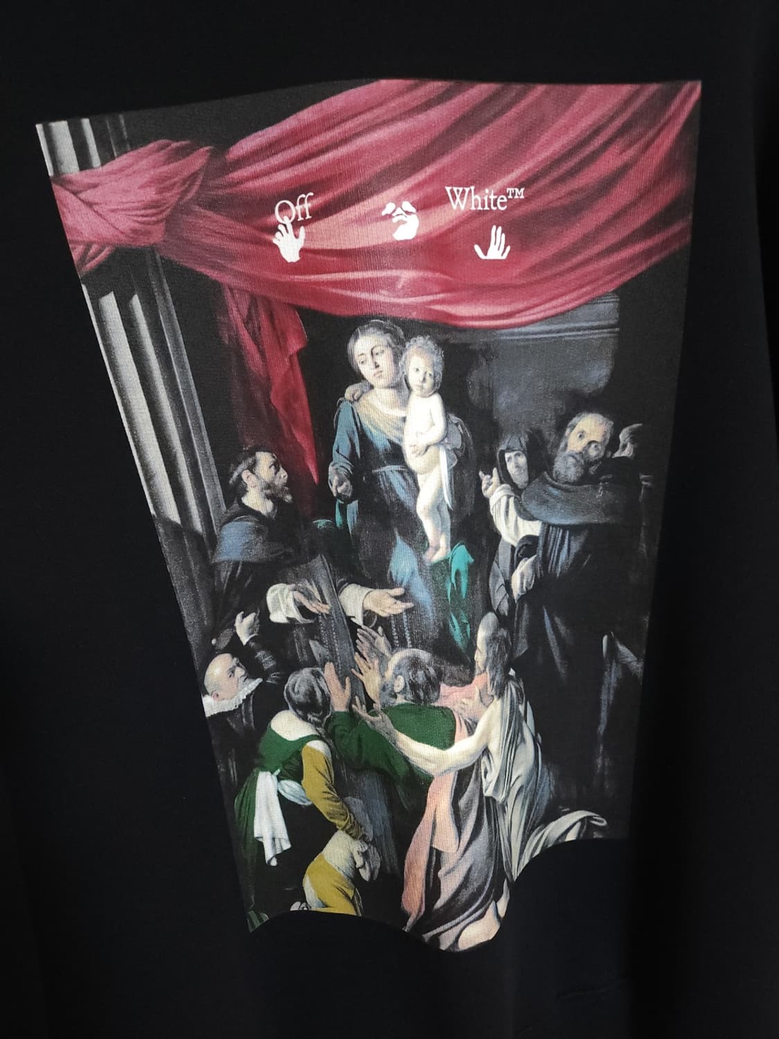 M 오프화이트 카라바조 남성 맨투맨 OMBA025E20FLE004 상품이미지3