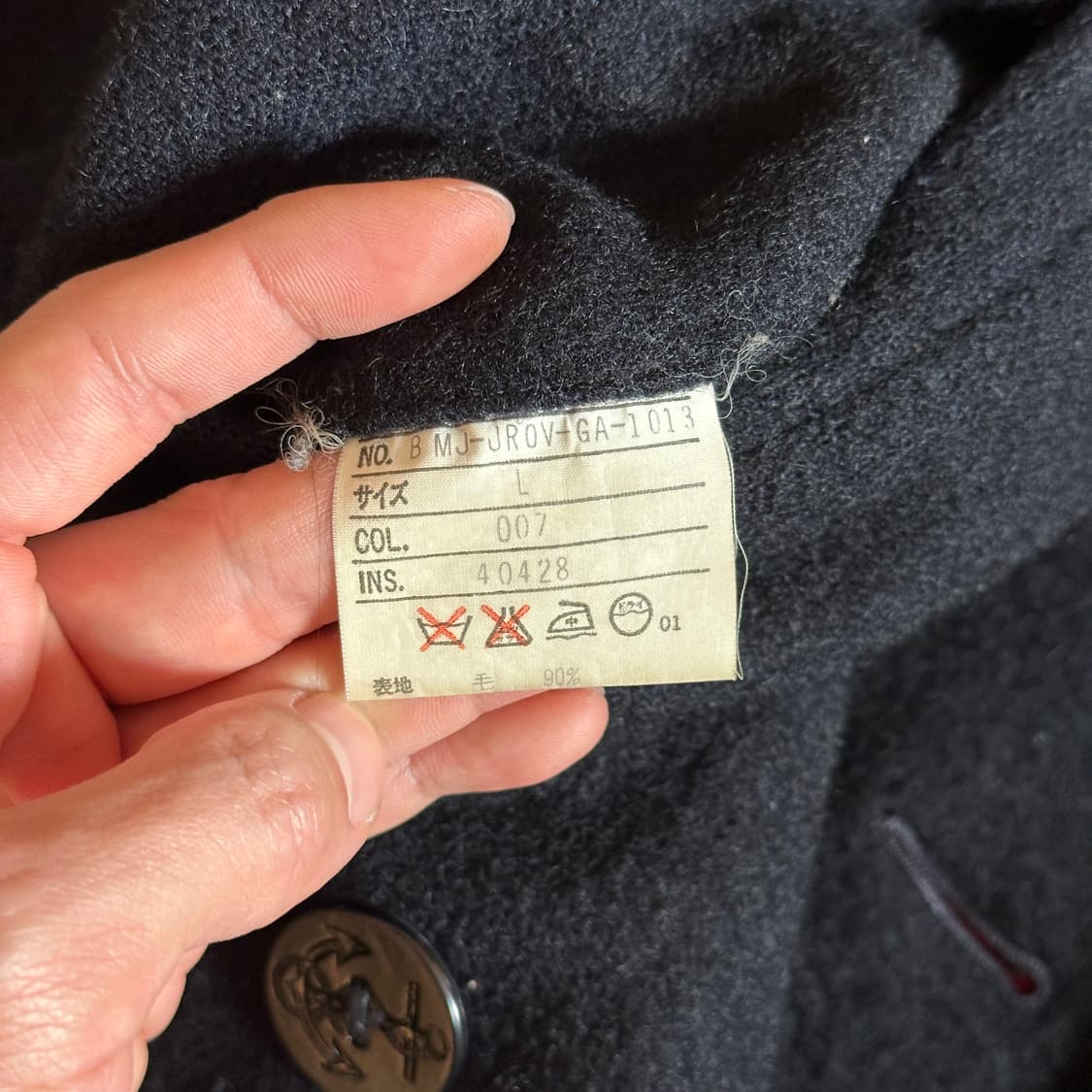 90’s J press melton wool navy pea coat 상품이미지9