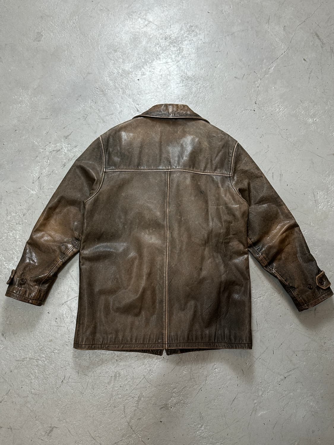 90's 빈티지 디스 레더 카코트 빈티지 레더 자켓 상품이미지3