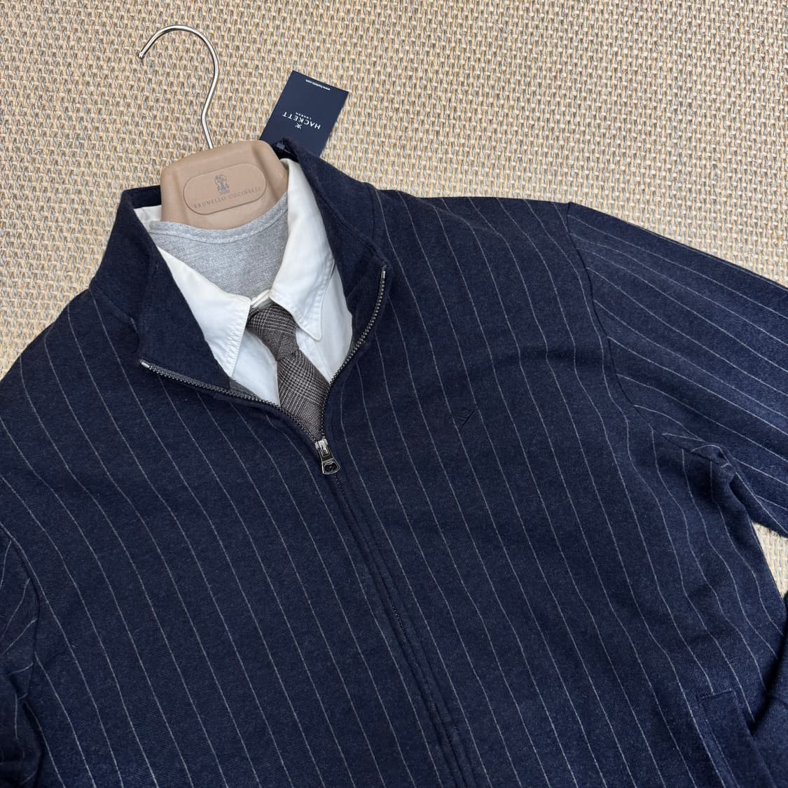 Hackett London 최고급 핀스트라이프 트랙 수트 자켓  상품이미지2