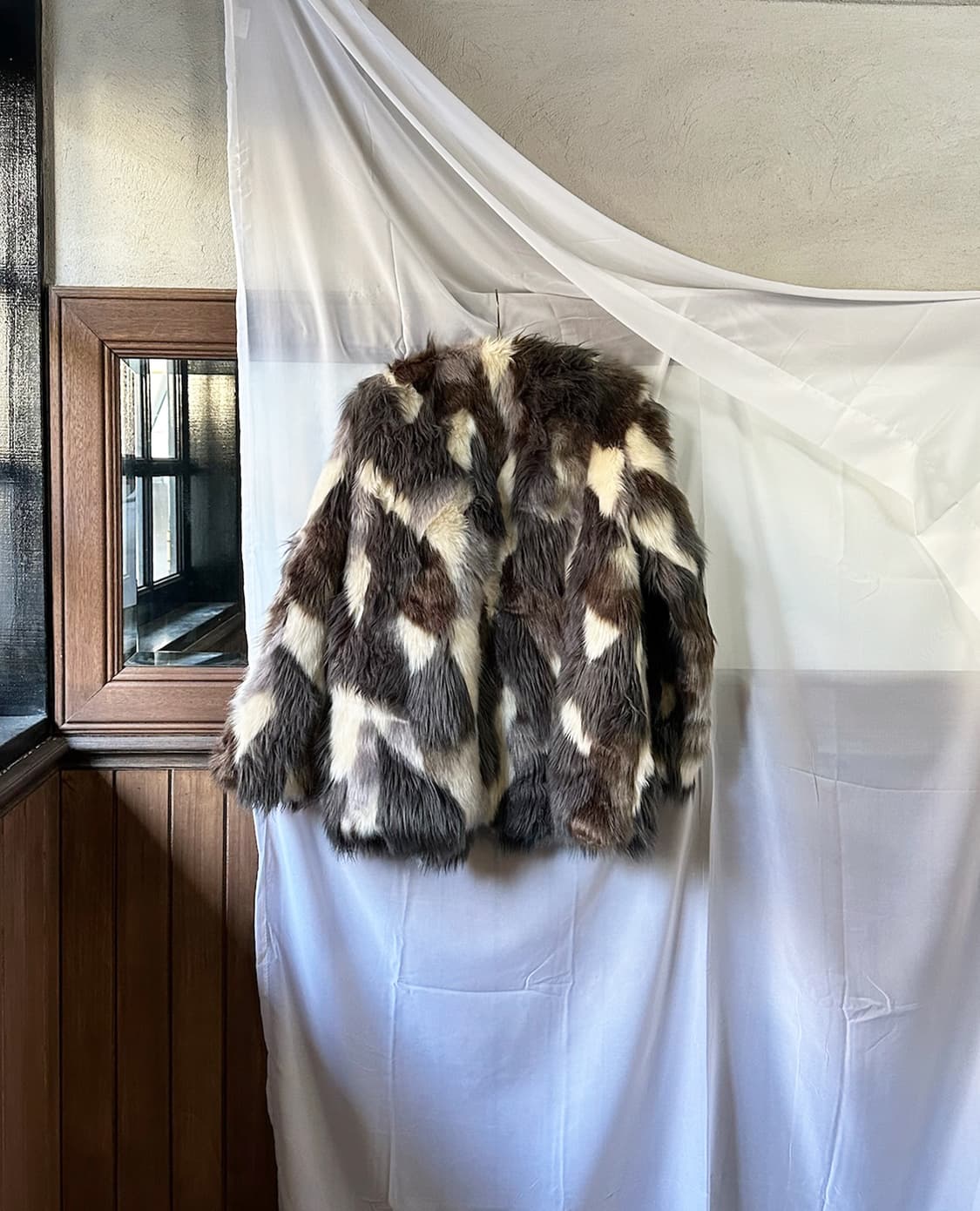 SENSE OF PLACE faux fur mixed jacket 상품이미지7