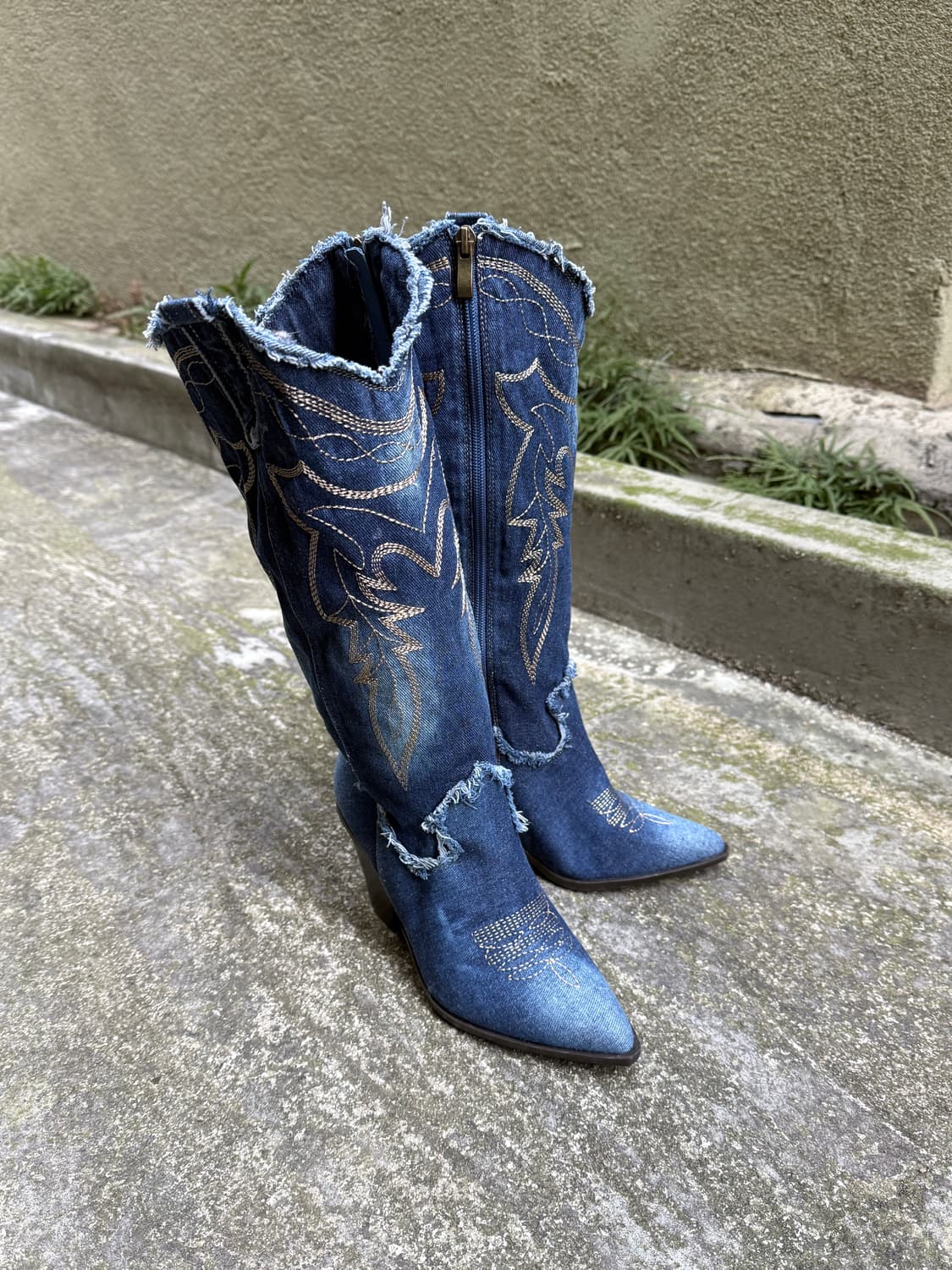 빈티지 웨스턴 데님 부츠 상품이미지5