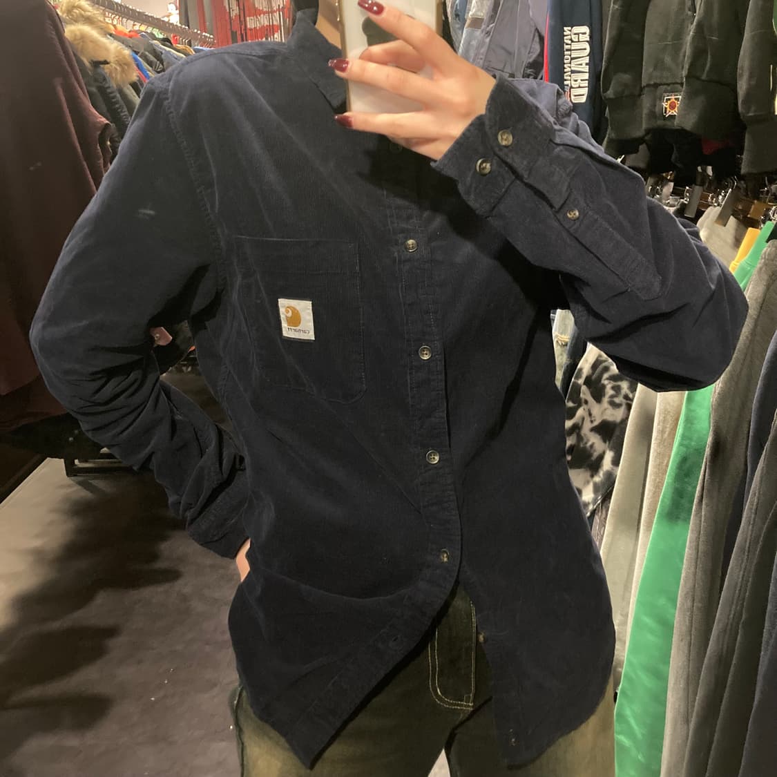 [IM] 칼하트 코듀로이 긴팔셔츠 네이비 상품이미지3