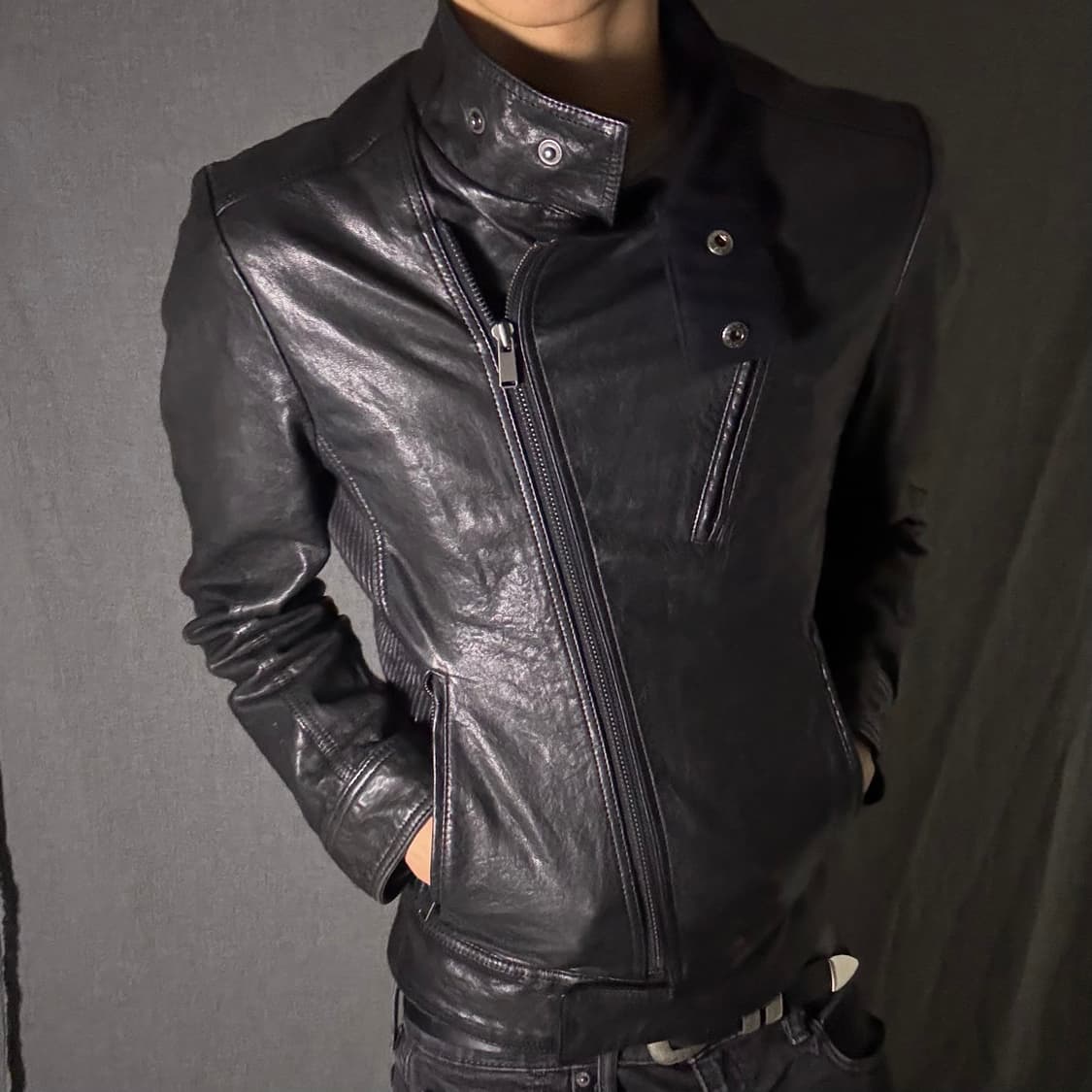 opium lamb skin leather jacket 상품이미지3