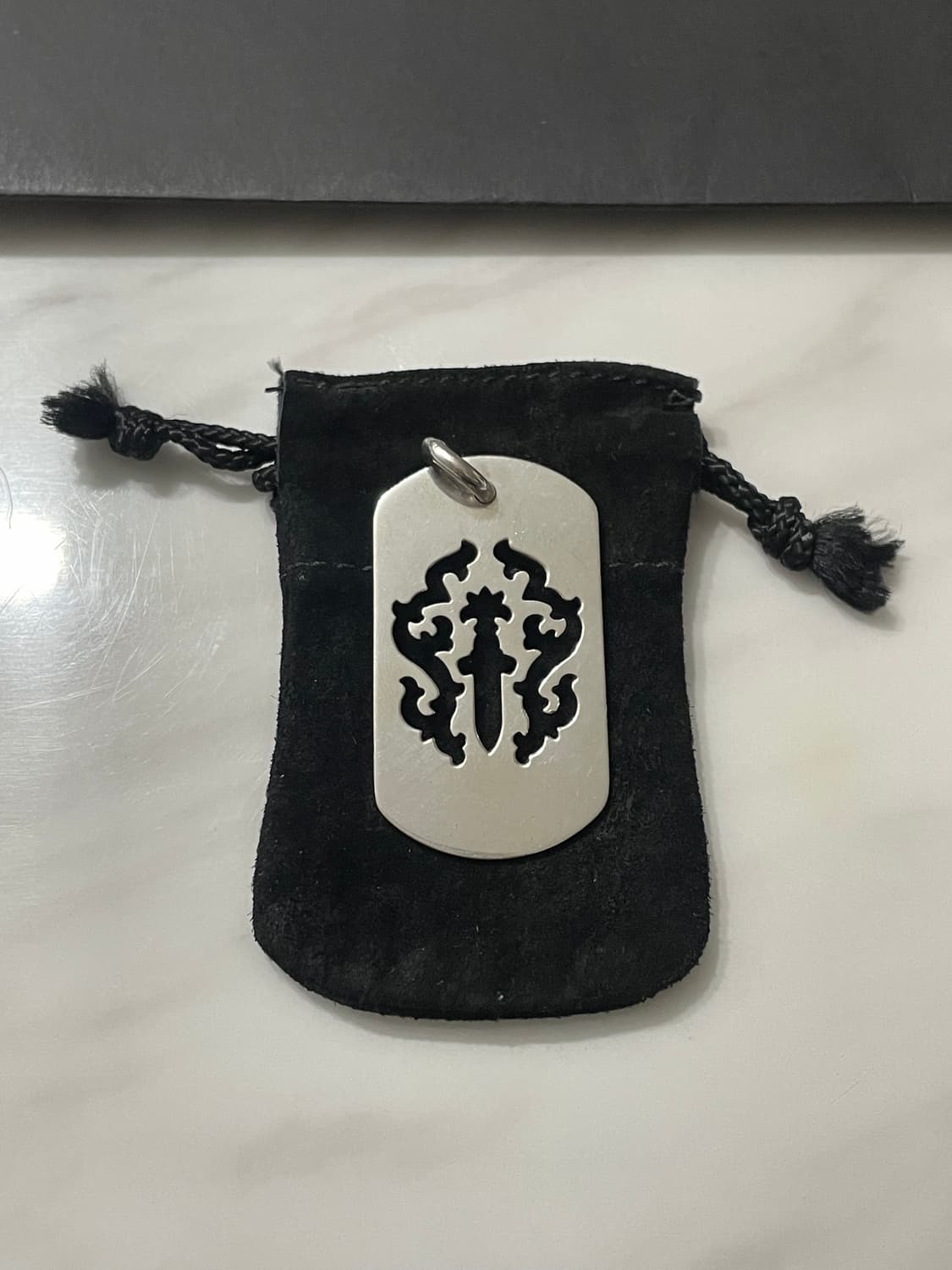 크롬하츠 플레어 대거 도그택 라지 영수증O 상품이미지3