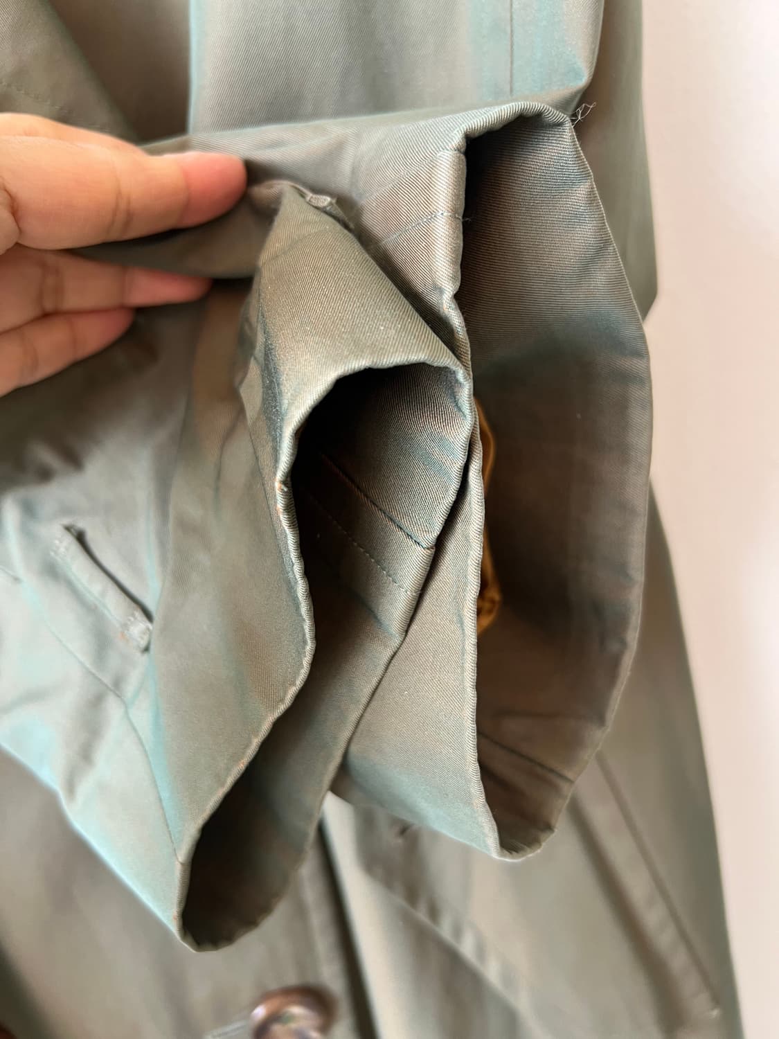 버버리런던 카키 개버딘더블코트 트렌치코트 상품이미지7